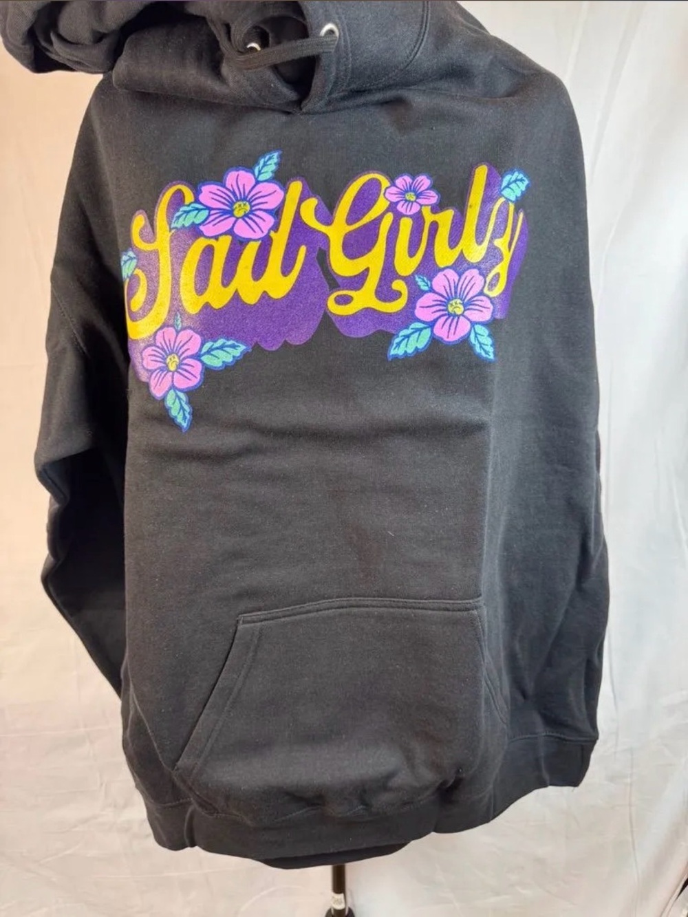 Sad Boyz Sad Girlz Floral Hoodie Black SZ: XL
